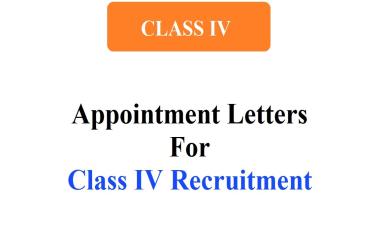 Appointment Letter Grade IV